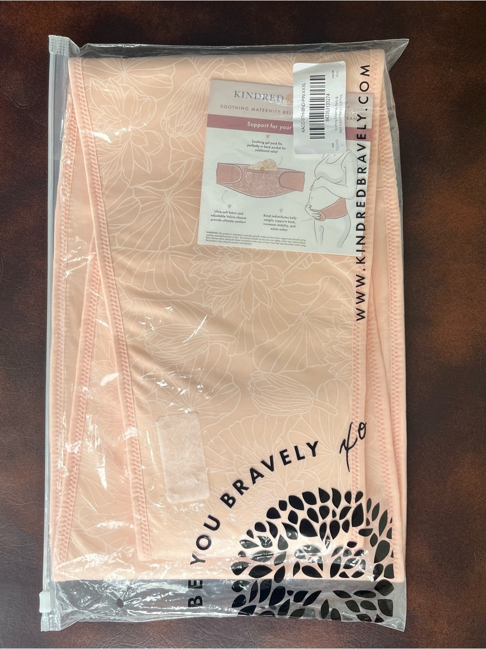 Kindred Bravely Soothing Maternity Belly Back Support Band Baby LG/XL NIB Pink